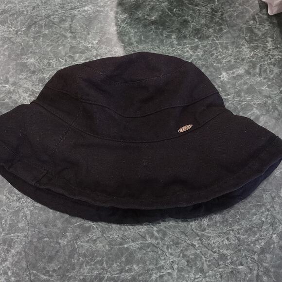 Scala Bucket Hat One Size White Sun Hat Beach Travel Drawstring Packable Cotton - Picture 10 of 11